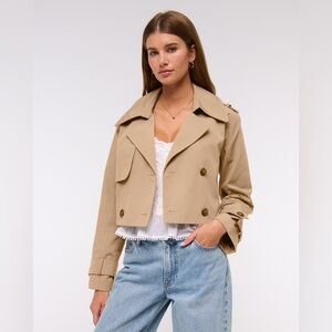 Abercrombie & Fitch Cropped Trench Coat